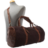 Weekender Reisetasche Sporttasche vintage Leder Canvas mokka LE2004