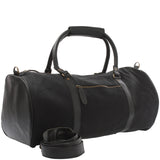 Weekender Reisetasche Sporttasche vintage Leder Canvas 53cm schwarz LE2004