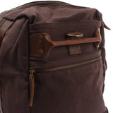 Weekender Sporttasche Reisetasche Damen Herren Leder Canvas 55cm mokka LE2014