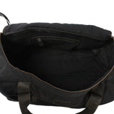 Weekender Sporttasche Reisetasche Damen Herren Leder Canvas 55cm schwarz LE2014