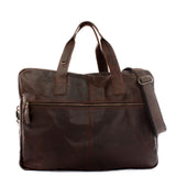 Weekender kleine Reisetasche Sporttasche vintage Leder 48cm dunkelbraun LE2018