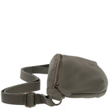 große Bauchtasche Umhängetasche Crossbody Ledertasche Leder oliv LE3088