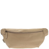 große Bauchtasche Umhängetasche Crossbody Ledertasche Leder sand LE3088