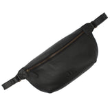 große Bauchtasche Umhängetasche Crossbody Ledertasche Leder schwarz LE3088