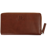 große Geldbörse für Damen Portemonnaie RFID Leder braun LE9032