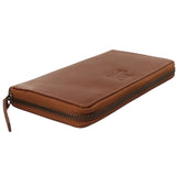 große Geldbörse für Damen Portemonnaie RFID Leder braun LE9032