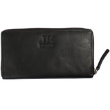 große Geldbörse für Damen Portemonnaie RFID Leder schwarz LE9032