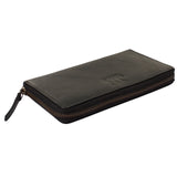 große Geldbörse für Damen Portemonnaie RFID Leder schwarz LE9032