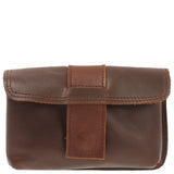 große Gürteltasche Bauchtasche Hüfttasche Damen Herren Rindsleder braun LE9030