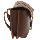 große Gürteltasche Bauchtasche Hüfttasche Damen Herren Rindsleder braun LE9030