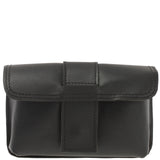 große Gürteltasche Bauchtasche Hüfttasche Damen Herren Rindsleder schwarz LE9030