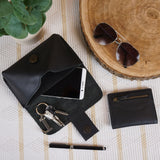 große Gürteltasche Bauchtasche Hüfttasche Damen Herren Rindsleder schwarz LE9030