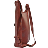 große Umhängetasche Schultertasche Beuteltasche Damentasche Leder rotbraun LE0055