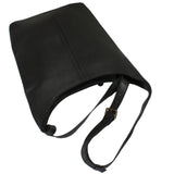 B-Ware große Umhängetasche Schultertasche Beuteltasche Damentasche Leder schwarz LE0055