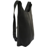 B-Ware große Umhängetasche Schultertasche Beuteltasche Damentasche Leder schwarz LE0055