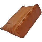 große Umhängetasche Schultertasche Damentasche Ledertasche Leder cognac LE0079