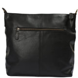 große Umhängetasche Schultertasche Damentasche Ledertasche Leder schwarz LE0079