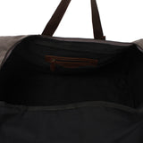 B-Ware großer Weekender Reisetasche Sporttasche Damen Herren Leder Canvas 60cm grau LE2019