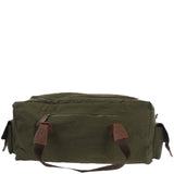 großer Weekender Reisetasche Sporttasche Damen Herren Leder Canvas 60cm grün LE2019