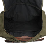 großer Weekender Reisetasche Sporttasche Damen Herren Leder Canvas 60cm grün LE2019