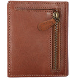 kleine Geldbörse für Damen & Herren Mini Portemonnaie RFID Leder braun LE9035