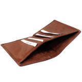 kleine Geldbörse für Damen & Herren Mini Portemonnaie RFID Leder braun LE9035