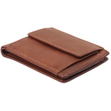 kleine Geldbörse für Damen & Herren Mini Portemonnaie RFID Leder braun LE9036