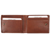 kleine Geldbörse für Damen & Herren Mini Portemonnaie RFID Leder braun LE9036