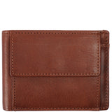 kleine Geldbörse für Damen & Herren Mini Portemonnaie RFID Leder braun LE9036