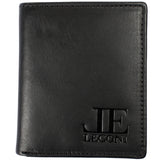 kleine Geldbörse für Damen & Herren Mini Portemonnaie RFID Leder schwarz LE9035