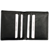 kleine Geldbörse für Damen & Herren Mini Portemonnaie RFID Leder schwarz LE9035