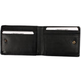 kleine Geldbörse für Damen & Herren Mini Portemonnaie RFID Leder schwarz LE9036