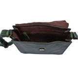kleine Schultertasche Umhängetasche Damentasche Leder dunkelgrün-moos LE3082