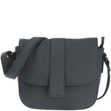 kleine Schultertasche Umhängetasche Damentasche Leder navy LE0074