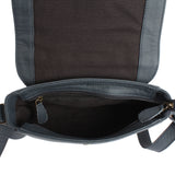 kleine Schultertasche Umhängetasche Damentasche Leder navy LE0074