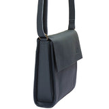 kleine Schultertasche Umhängetasche Damentasche Leder navy LE3082