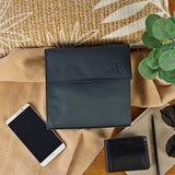 kleine Schultertasche Umhängetasche Damentasche Leder navy LE3082