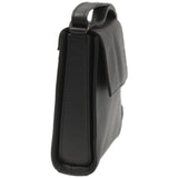 kleine Schultertasche Umhängetasche Damentasche Leder schwarz LE3082