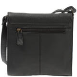 kleine Schultertasche Umhängetasche Damentasche Leder schwarz LE3082