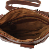 kleine Umhängetasche Damentasche Herrentasche Ledertasche braun LE3060