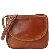 kleine Umhängetasche Ledertasche Damentasche Schultertasche Leder cognac LE3047