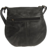 kleine Umhängetasche Damentasche Leder dunkelgrau LE0070