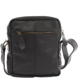 kleine Umhängetasche Schultertasche Freizeit Leder dunkelbraun LE3042