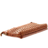 kleine Umhängetasche Schultertasche Damentasche Clutch Leder braun LE3081