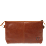 kleine Umhängetasche Schultertasche Damentasche Clutch Leder braun LE3081