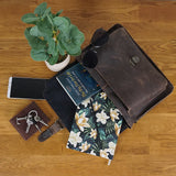 kleine Umhängetasche Schultertasche Damen Herren Leder schlamm LE3023