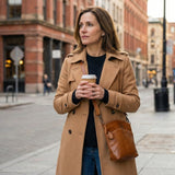 kleine Umhängetasche Schultertasche Freizeittasche Leder cognac LE3049