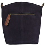 kleine Umhängetasche Schultertasche Freizeittasche Wildleder dunkelblau-navy LE3049