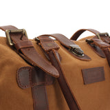 kleiner Weekender Handgepäck Damen Herren Leder Canvas cognac LE2008