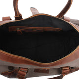 kleiner Weekender Handgepäck Damen Herren Leder Canvas grau LE2008